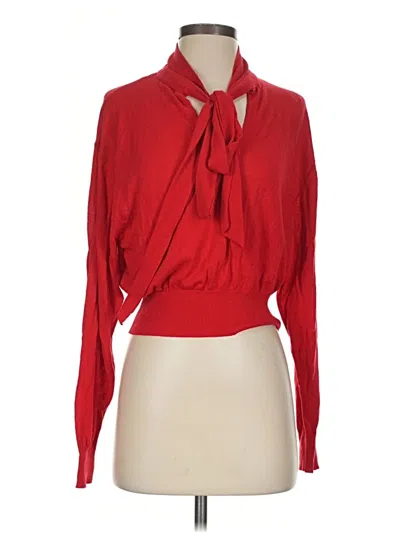 Pre-owned Zara Cardigan Sweater In Red