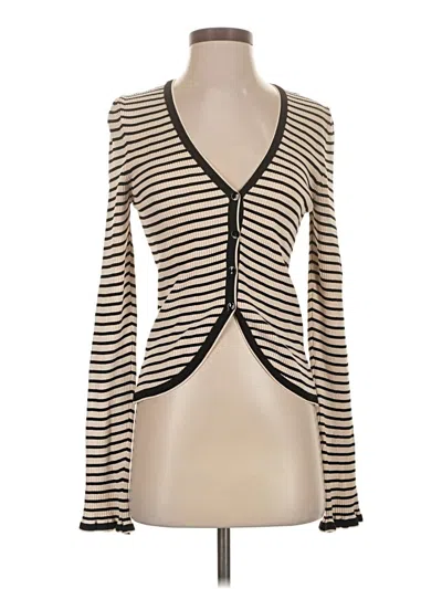 Pre-owned Zara Cardigan Sweater In Tan