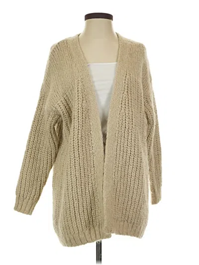 Pre-owned Zara Cardigan Sweater In Tan