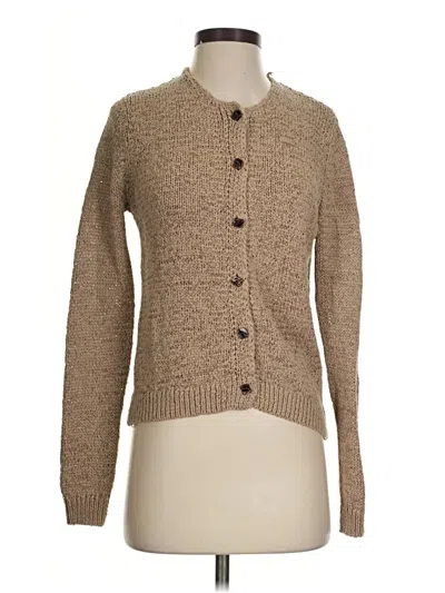 Pre-owned Zara Cardigan Sweater In Tan