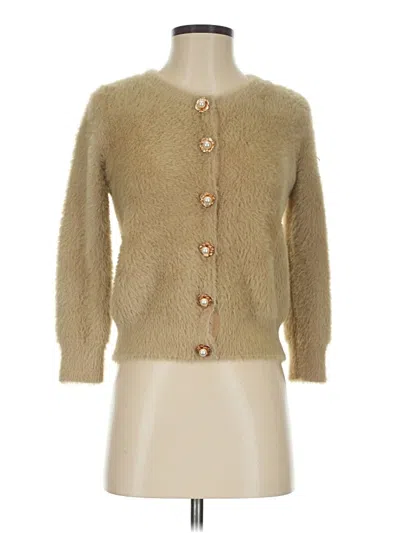Pre-owned Zara Cardigan Sweater In Tan