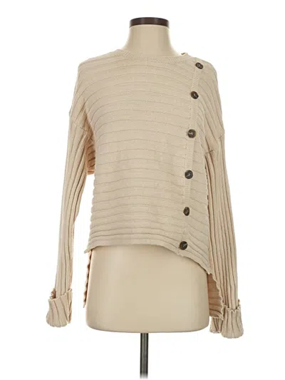 Pre-owned Zara Cardigan Sweater In Tan