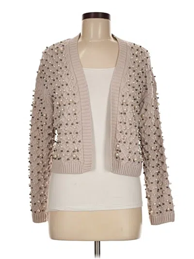 Pre-owned Zara Cardigan Sweater In Tan