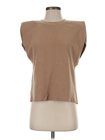 Pre-owned Zara Cardigan Sweater In Tan