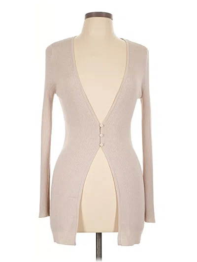 Pre-owned Zara Cardigan Sweater In Tan