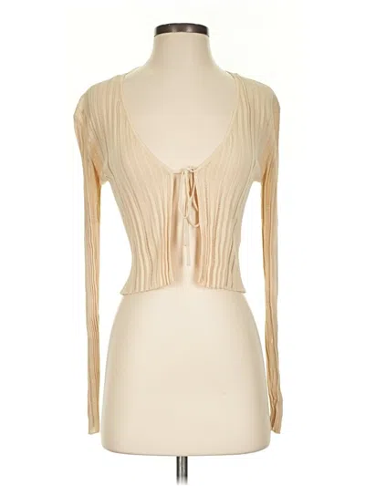 Pre-owned Zara Cardigan Sweater In Tan