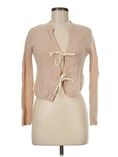 Pre-owned Zara Cardigan Sweater In Tan