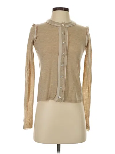 Pre-owned Zara Cardigan Sweater In Tan