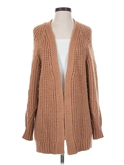 Pre-owned Zara Cardigan Sweater In Tan