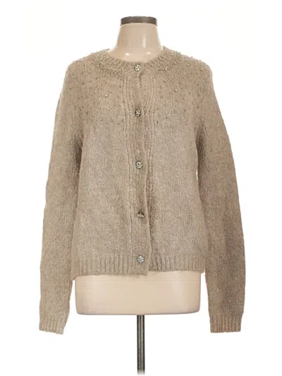Pre-owned Zara Cardigan Sweater In Tan