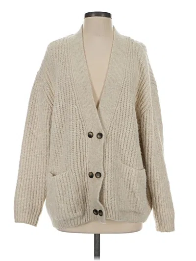 Pre-owned Zara Cardigan Sweater In Tan