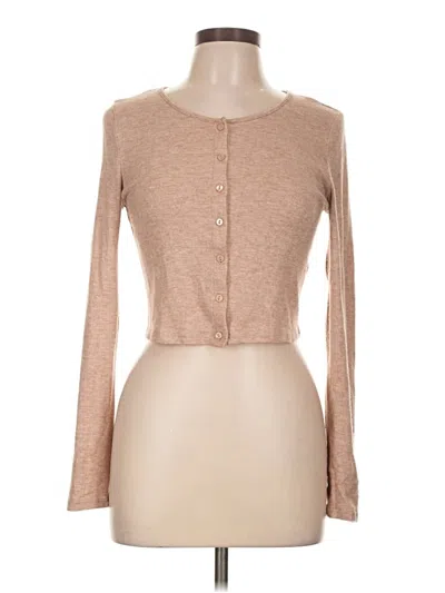 Pre-owned Zara Cardigan Sweater In Tan