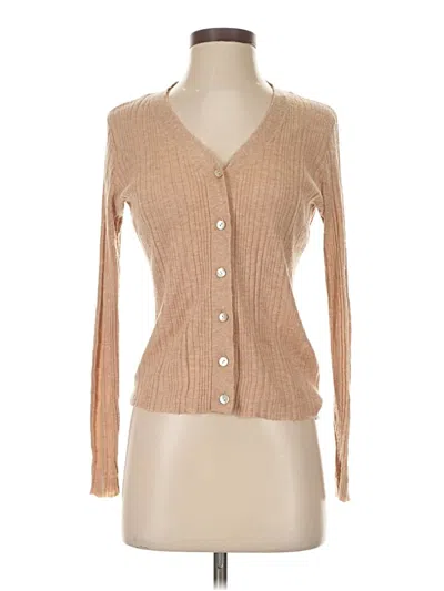 Pre-owned Zara Cardigan Sweater In Tan
