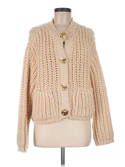 Pre-owned Zara Cardigan Sweater In Tan