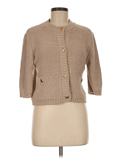 Pre-owned Zara Cardigan Sweater In Tan