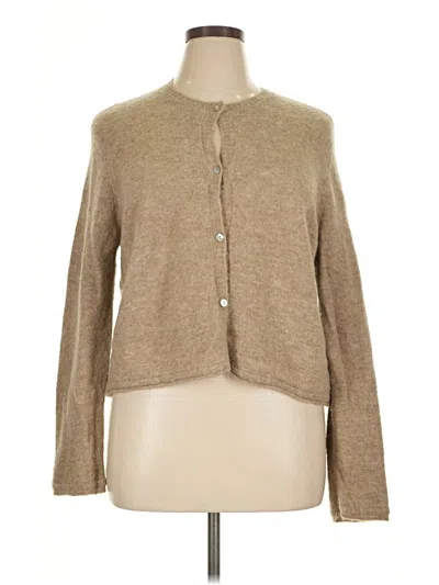 Pre-owned Zara Cardigan Sweater In Tan
