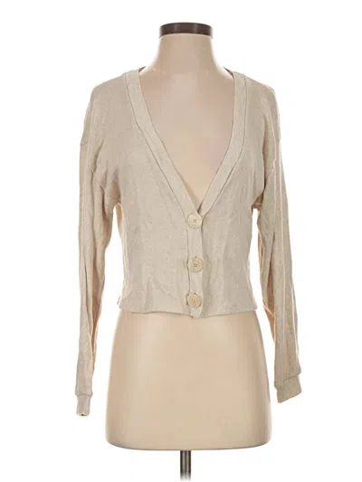 Pre-owned Zara Cardigan Sweater In Tan
