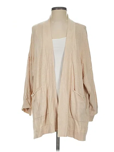 Pre-owned Zara Cardigan Sweater In Tan