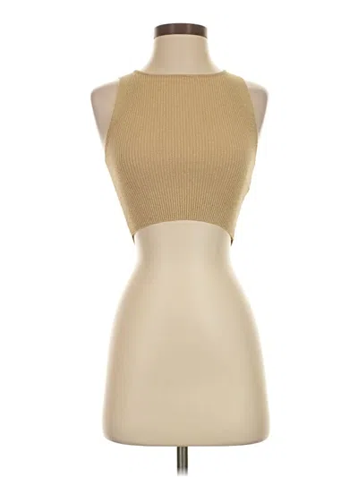 Pre-owned Zara Cardigan Sweater In Tan