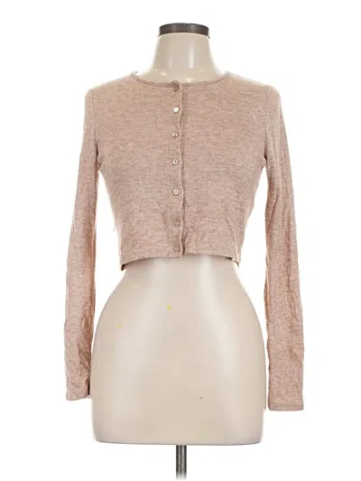 Pre-owned Zara Cardigan Sweater In Tan