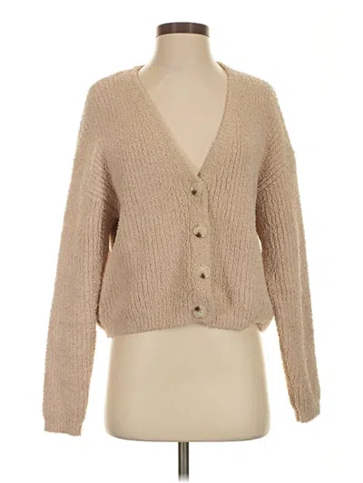 Pre-owned Zara Cardigan Sweater In Tan