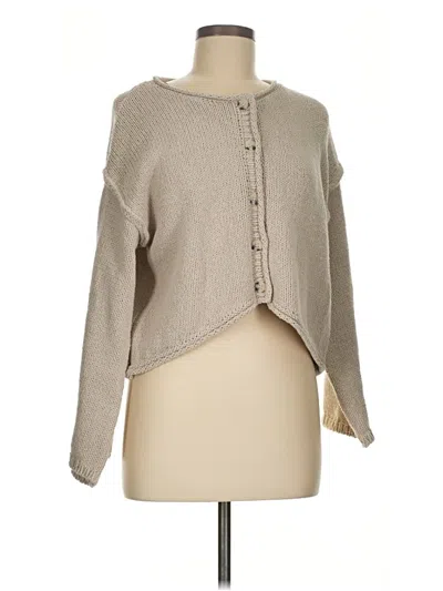 Pre-owned Zara Cardigan Sweater In Tan