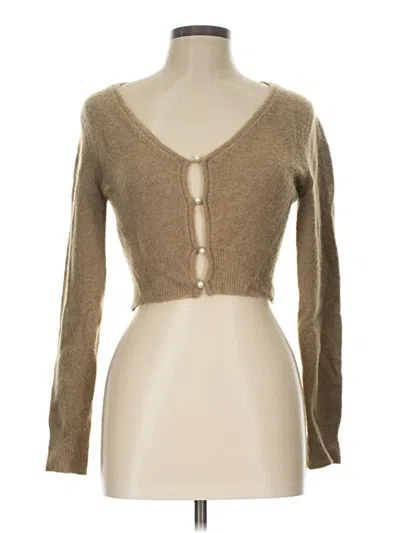 Pre-owned Zara Cardigan Sweater In Tan
