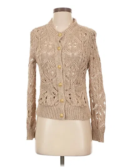 Pre-owned Zara Cardigan Sweater In Tan