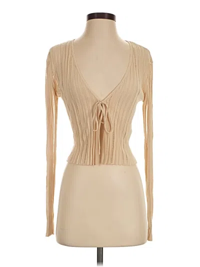 Pre-owned Zara Cardigan Sweater In Tan