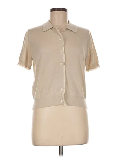 Pre-owned Zara Cardigan Sweater In Tan