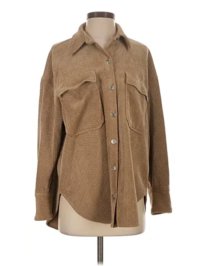 Pre-owned Zara Cardigan Sweater In Tan