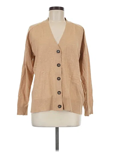 Pre-owned Zara Cardigan Sweater In Tan