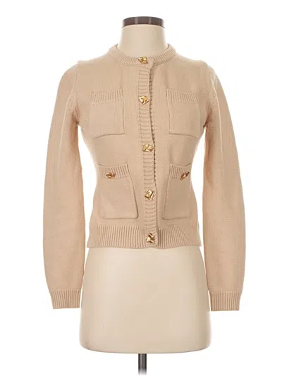 Pre-owned Zara Cardigan Sweater In Tan