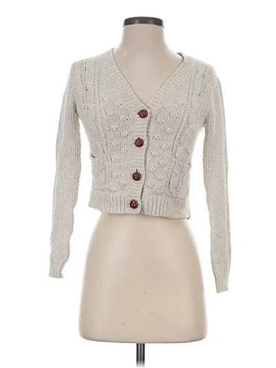Pre-owned Zara Cardigan Sweater In Tan