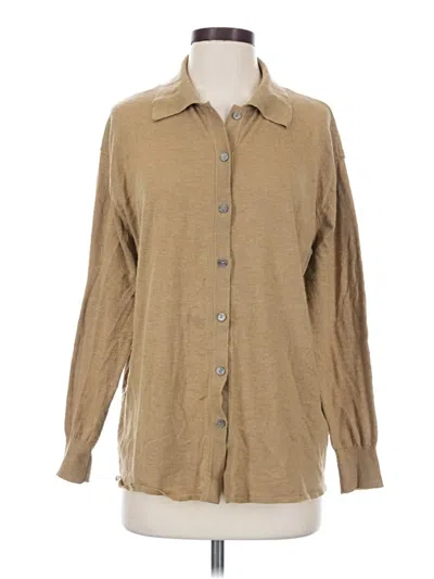 Pre-owned Zara Cardigan Sweater In Tan