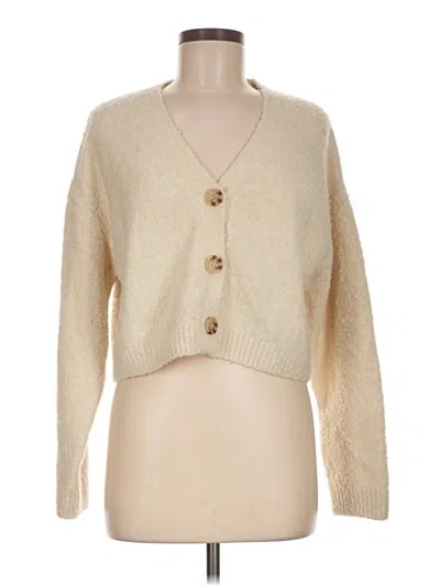 Pre-owned Zara Cardigan Sweater In Tan