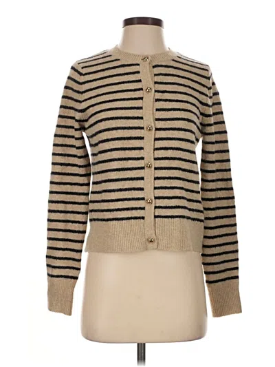 Pre-owned Zara Cardigan Sweater In Tan