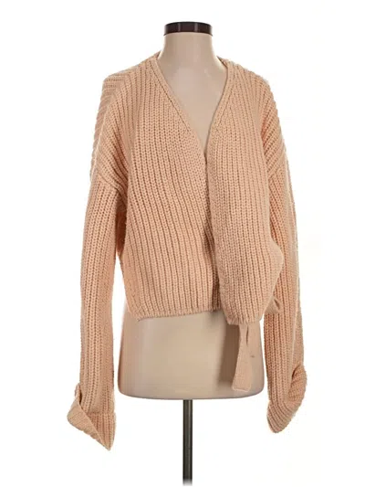 Pre-owned Zara Cardigan Sweater In Tan