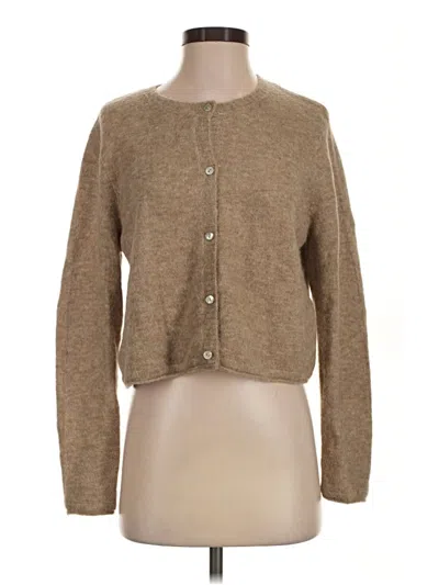 Pre-owned Zara Cardigan Sweater In Tan