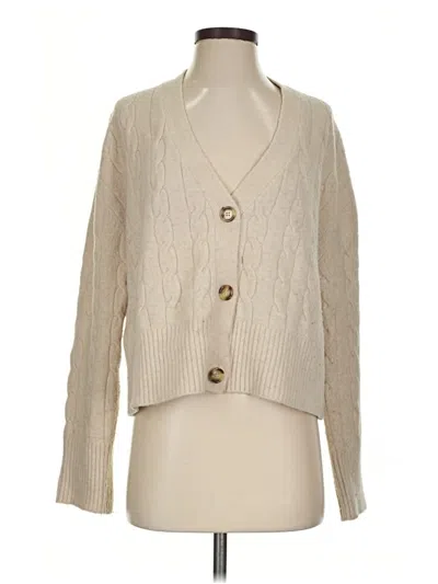 Pre-owned Zara Cardigan Sweater In Tan