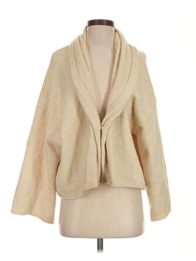 Pre-owned Zara Cardigan Sweater In Tan