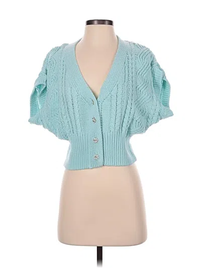 Pre-owned Zara Cardigan Sweater In Teal