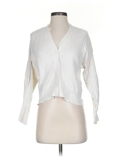 Pre-owned Zara Cardigan Sweater In White
