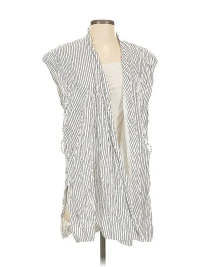 Pre-owned Zara Cardigan Sweater In White