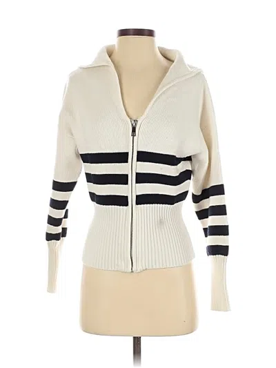 Pre-owned Zara Cardigan Sweater In White