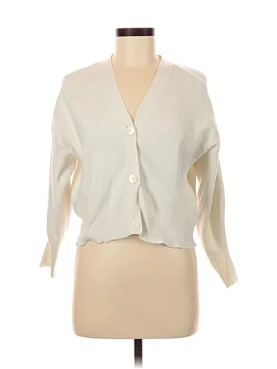 Pre-owned Zara Cardigan Sweater In White