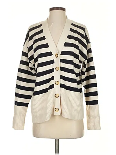 Pre-owned Zara Cardigan Sweater In White
