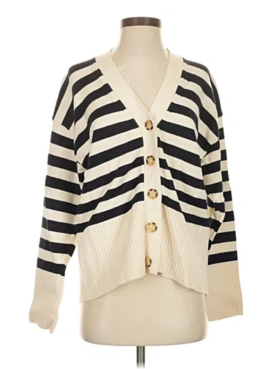 Pre-owned Zara Cardigan Sweater In White