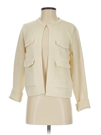 Pre-owned Zara Cardigan Sweater In White