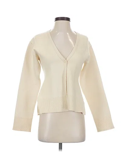 Pre-owned Zara Cardigan Sweater In White